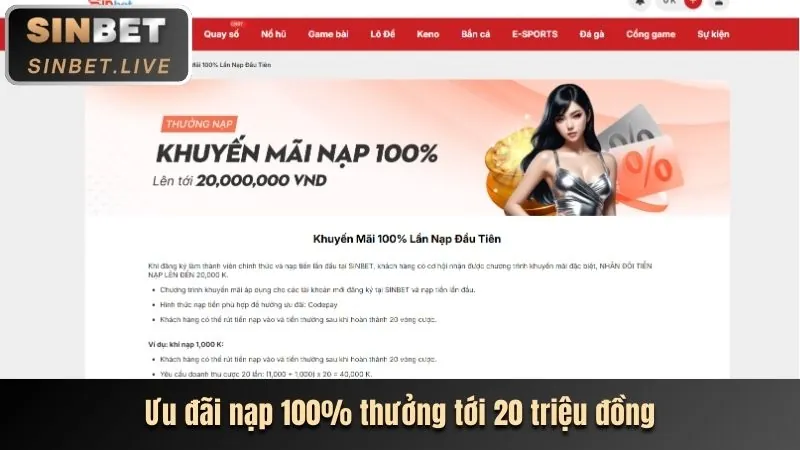 Tiền thưởng chào mừng xbet